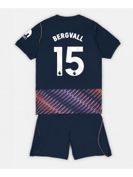 Otroški Nogometna dresi replika Tottenham Hotspur Lucas Bergvall #15 Gostujoči 2026-27 Kratek rokav (+ hlače)